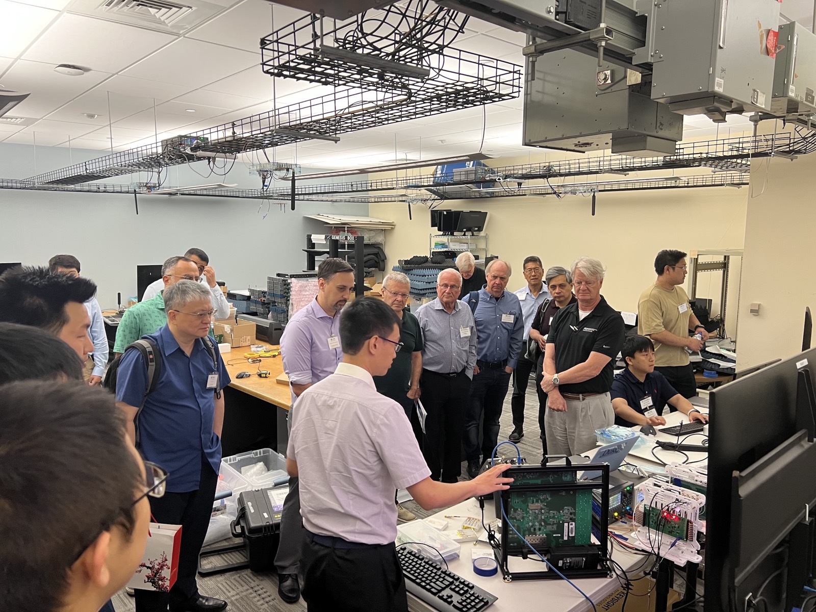 Wei presents the ReACT testbed during the CUbiC Annual Review at Columbia University (June 2025)